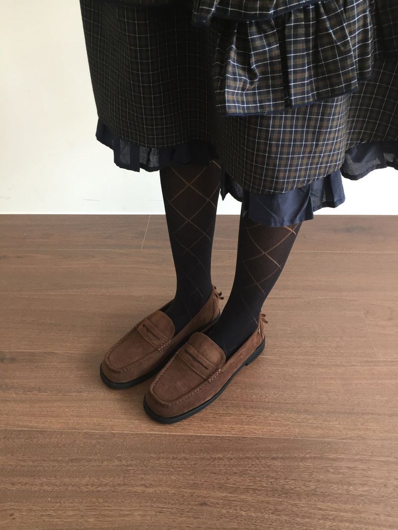 Suede penny loafers (2color)