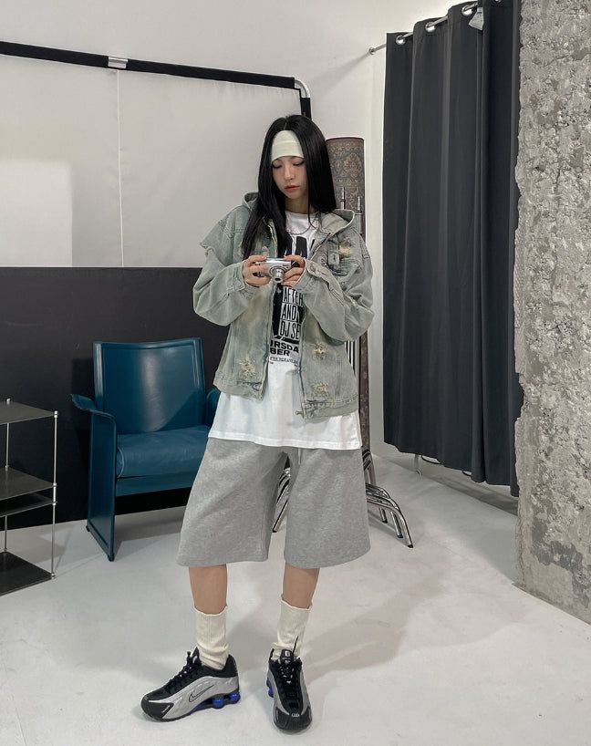 [U-BASIC] Luvrin Three Quarter Bermuda Sweatpants