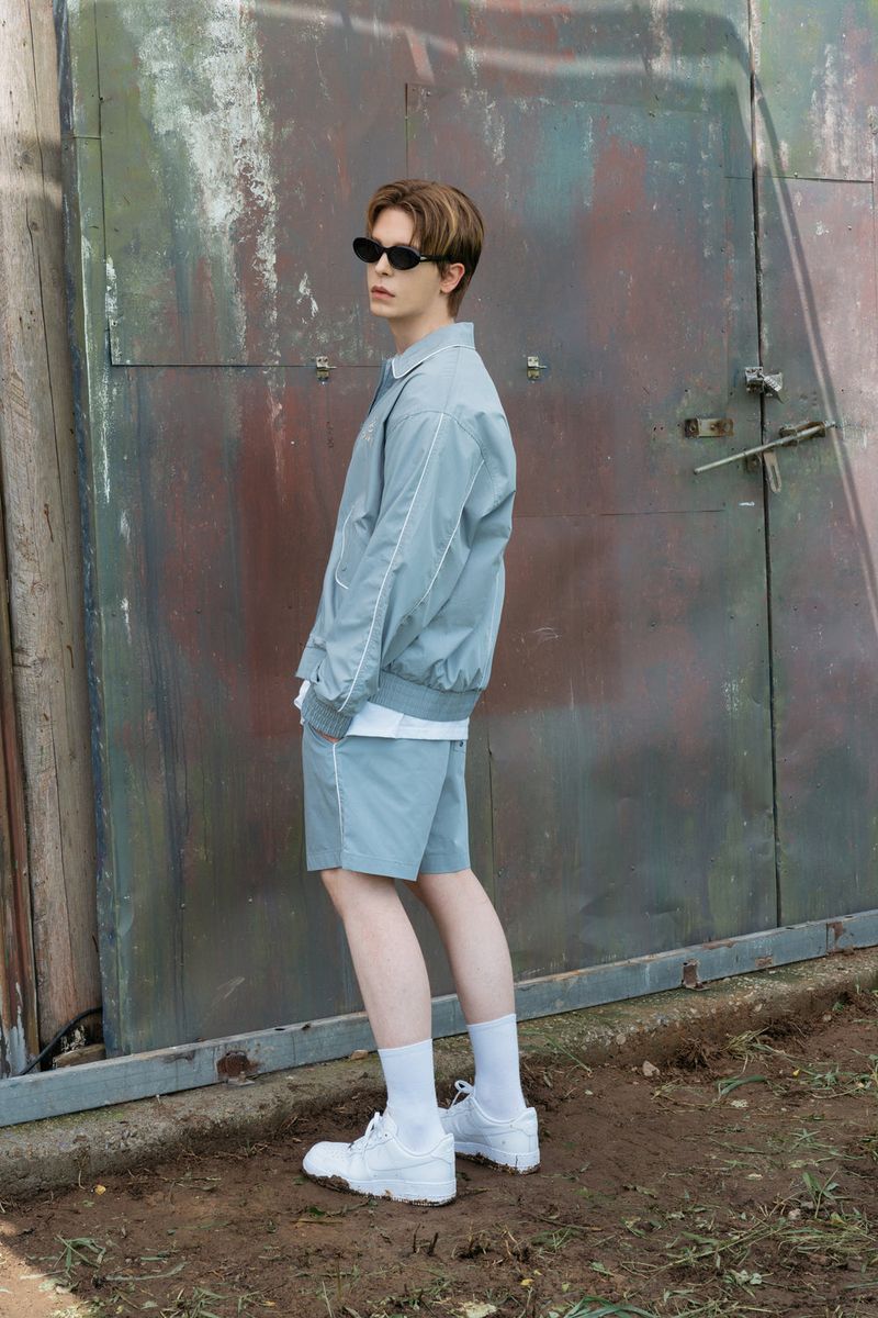 PIPING BLOUSON SET - OUTER (SKY BLUE)