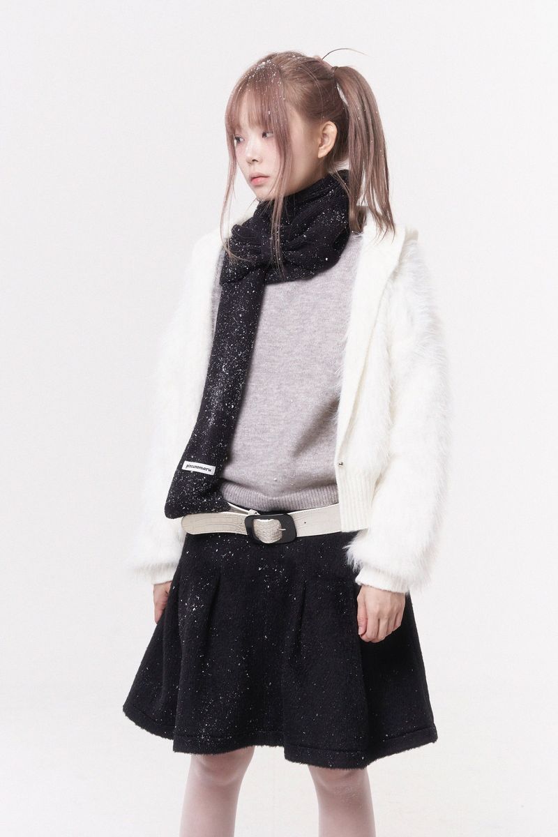 Mini ribbon muffler_black