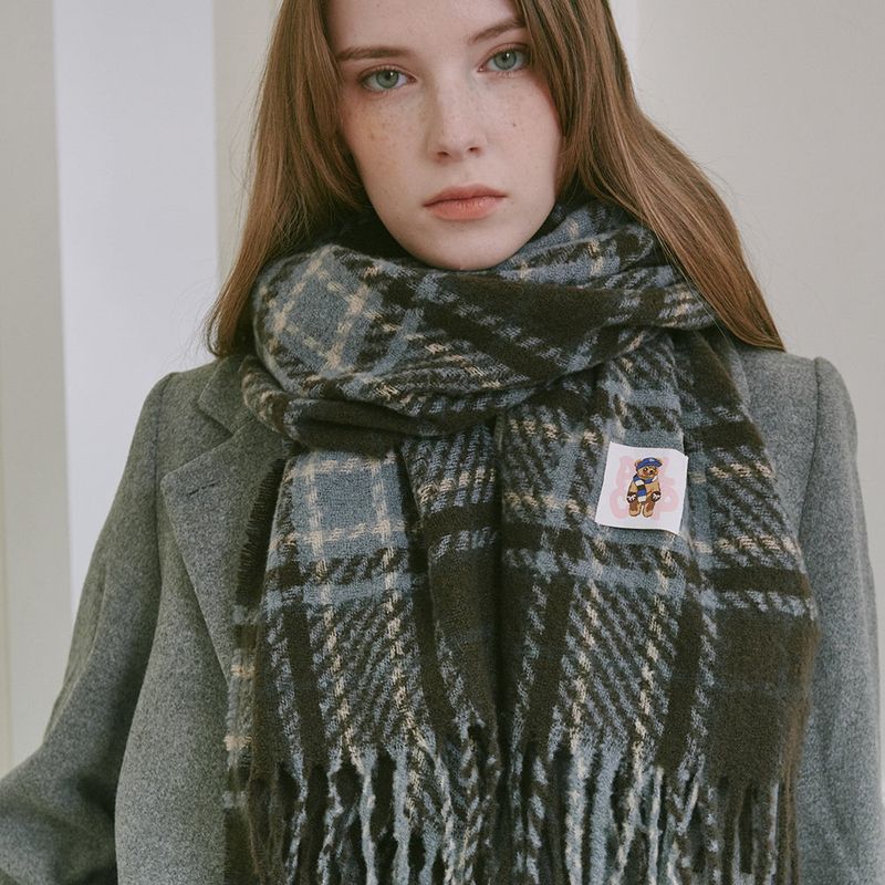 ALLINCOMPLETE（オールインコンプリート）の「Tartan Check Muffler (Brown)（Fashion Accessories）」