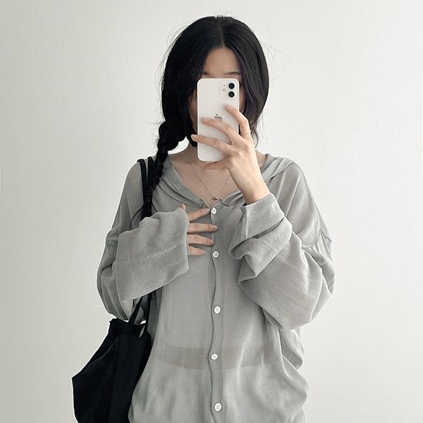 Summer Hood Button Cardigan (4 colors) #Mintcore