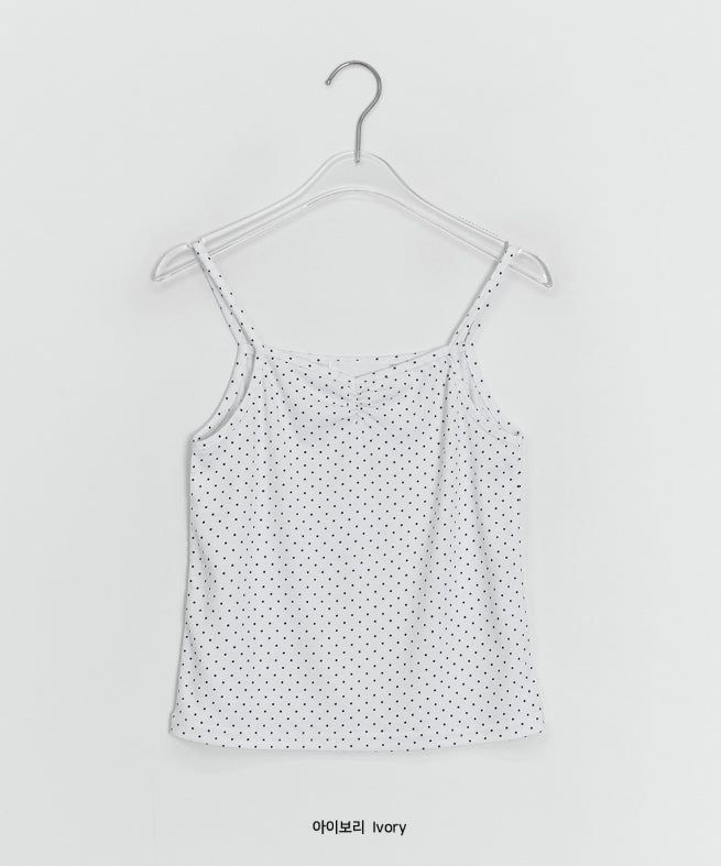 Nahisi Dot Shirring Sleeveless