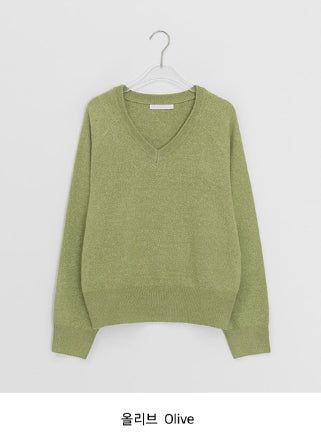 Husit Color Wool V-Neck Knit