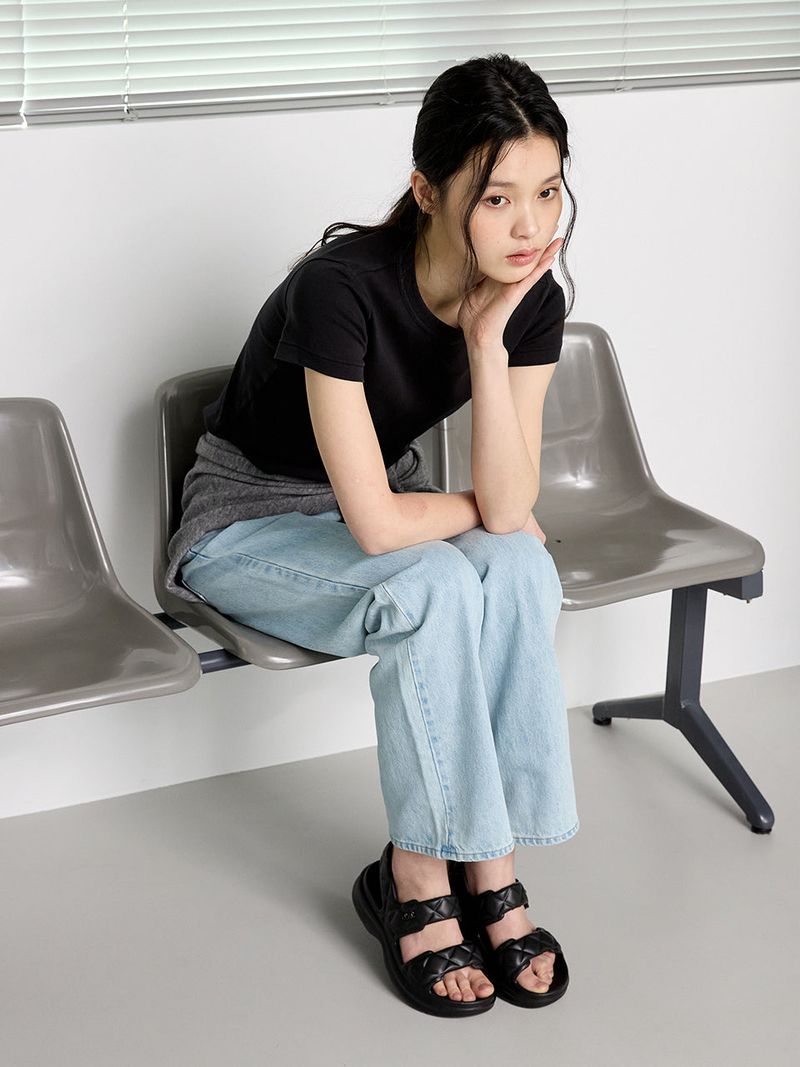 CLCL（シーエルシーエル）の「ペッパーソルトサンダル - ブラック（シューズ）」