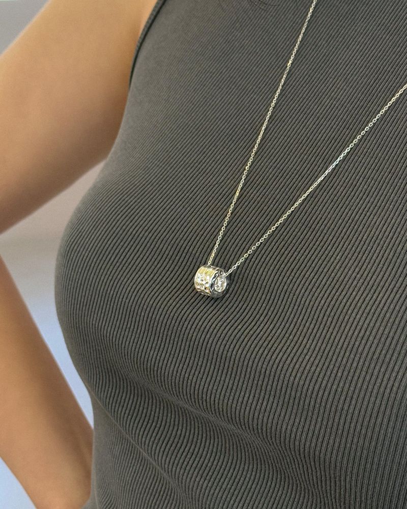 Zen ring necklace (silver)