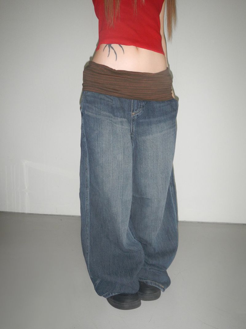 summer banding denim pt(2 color)