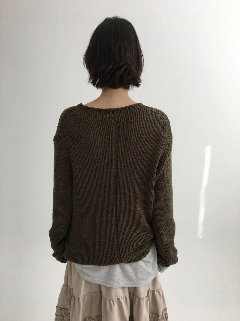 Rolled Neck Russly Knit (4color)