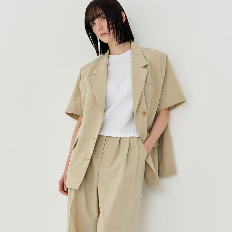 FREIHEIT(フライハイト)の「SUMMER WOOL HALF JACKET (BEIGE)(Jackets/Outerwear)」