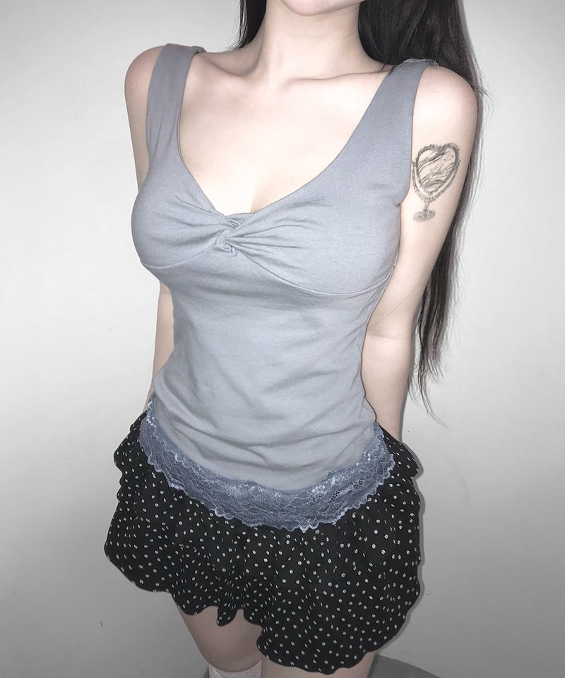 ricot lace top (3colors)