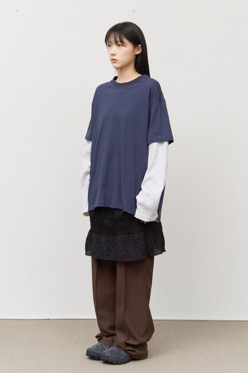 Bebe Waffled Layered Longsleeve