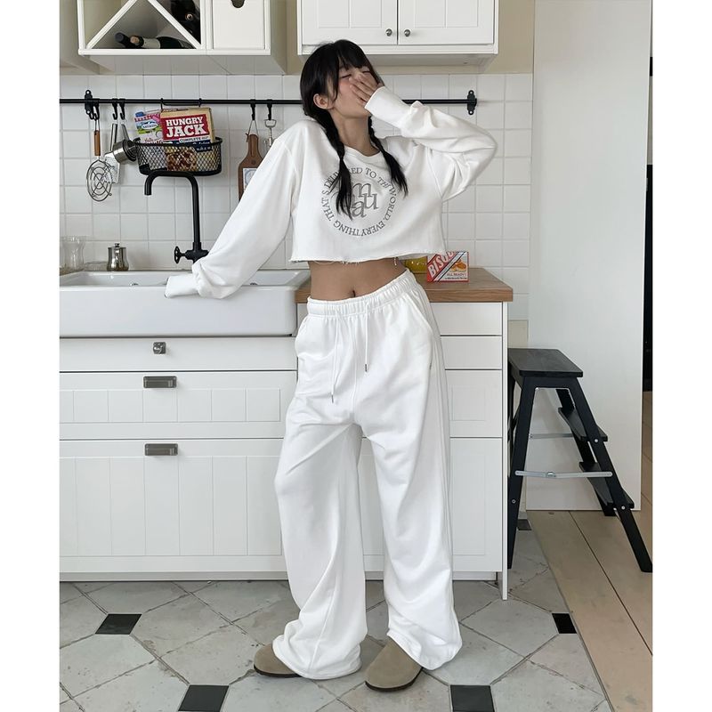 [SET] CROP MTM WIDE PANTS SET UP
