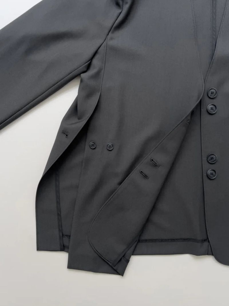 Dawson Slit Collarless Over Fit Jacket