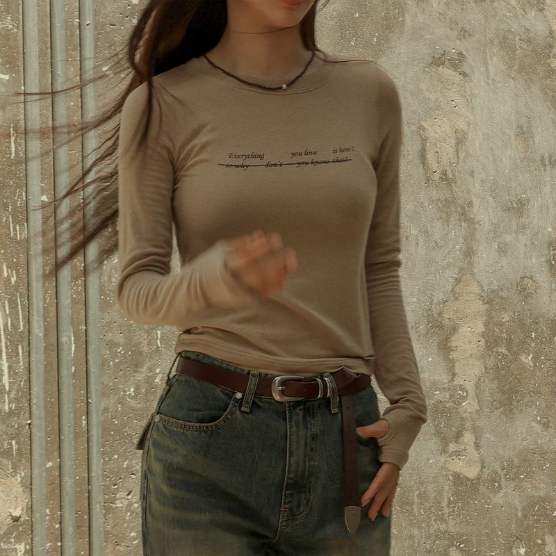 (W) Lettering span long sleeve