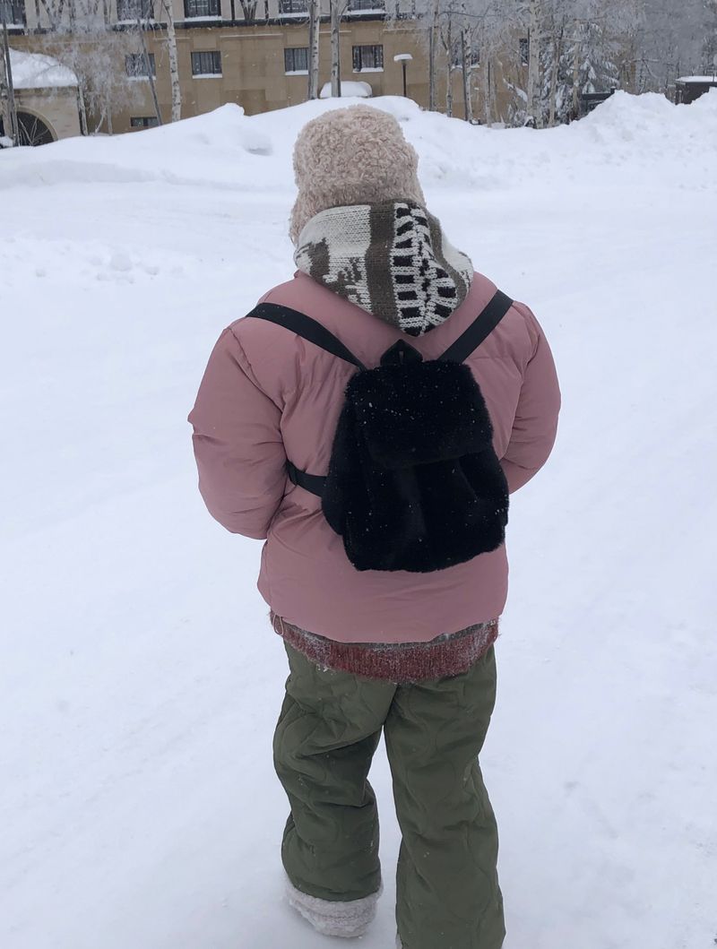 Furry mini back pack