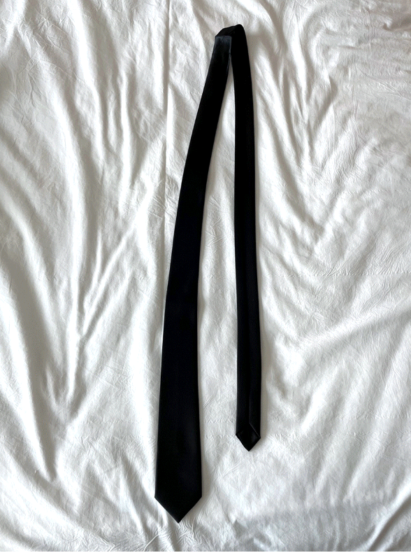 Minimal Deep Black Necktie