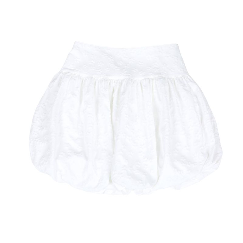 Flower-filled balloon skirt (WHITE)