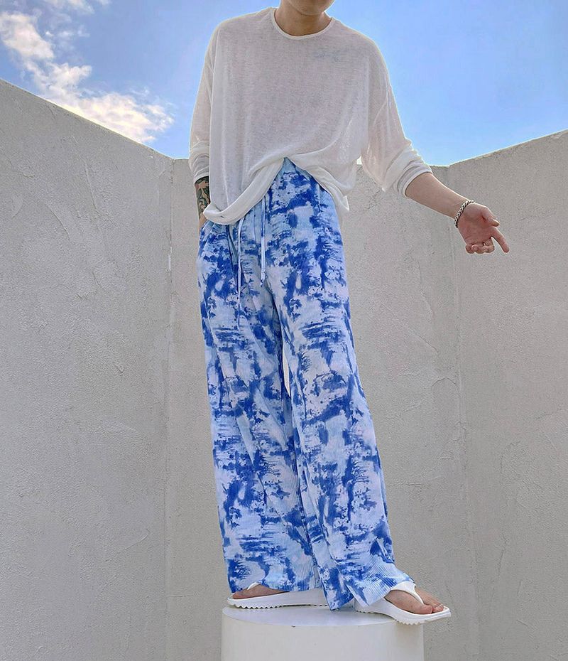 [Made] Printed Pleats Pants (2 colors)
