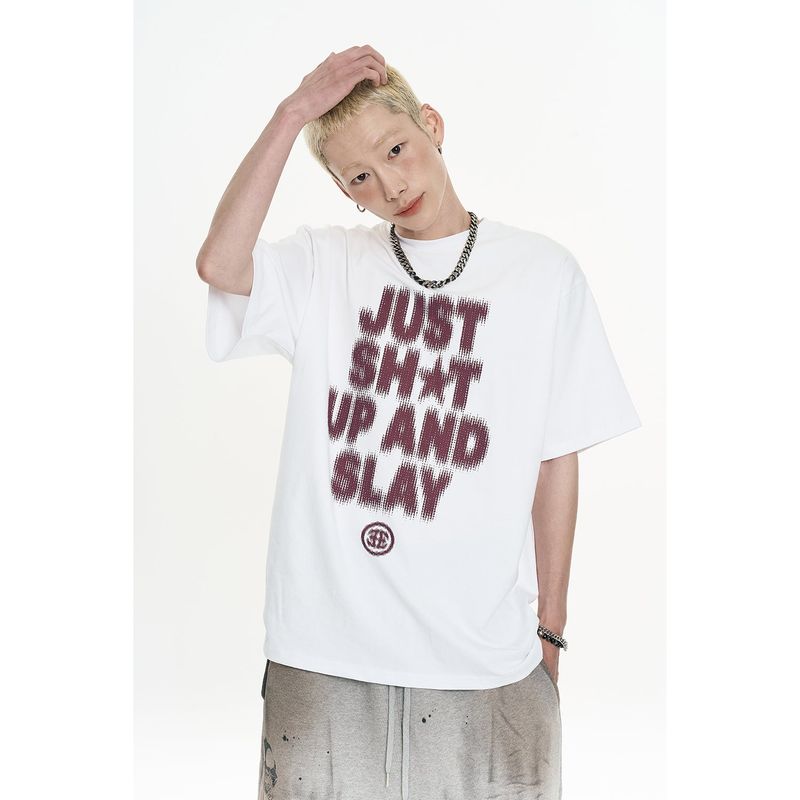 EASY NO EASY(イージーノーイージー)の「Kandi Blur Short Sleeve - White(Tops)」