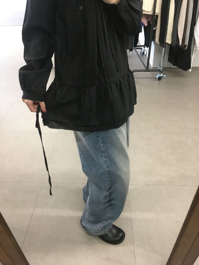 Side pinch sand denim (1color)