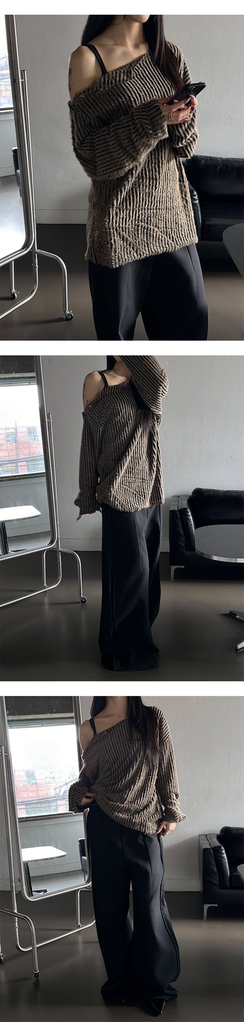  [Unisex] Wide over flare slacks(2color)