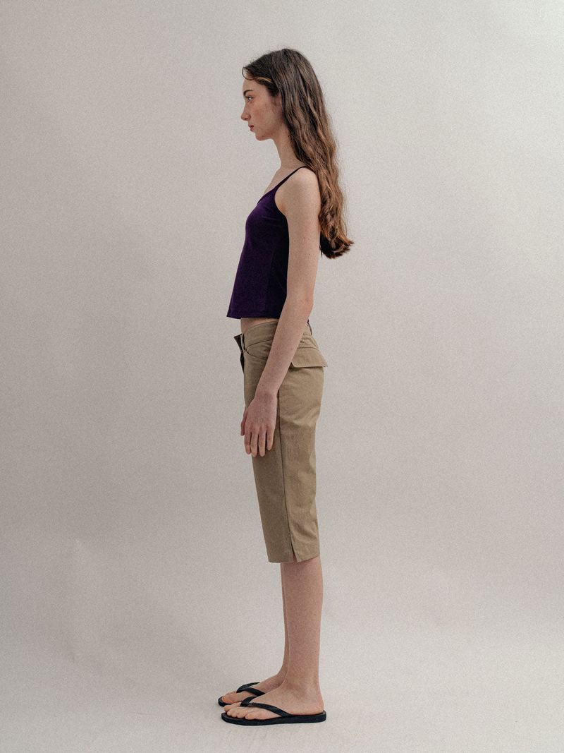 Cotton Capri Pants_Beige