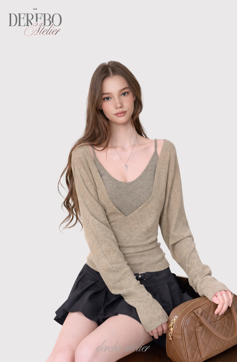 Renea Pink Layered Two-Piece Knitwear