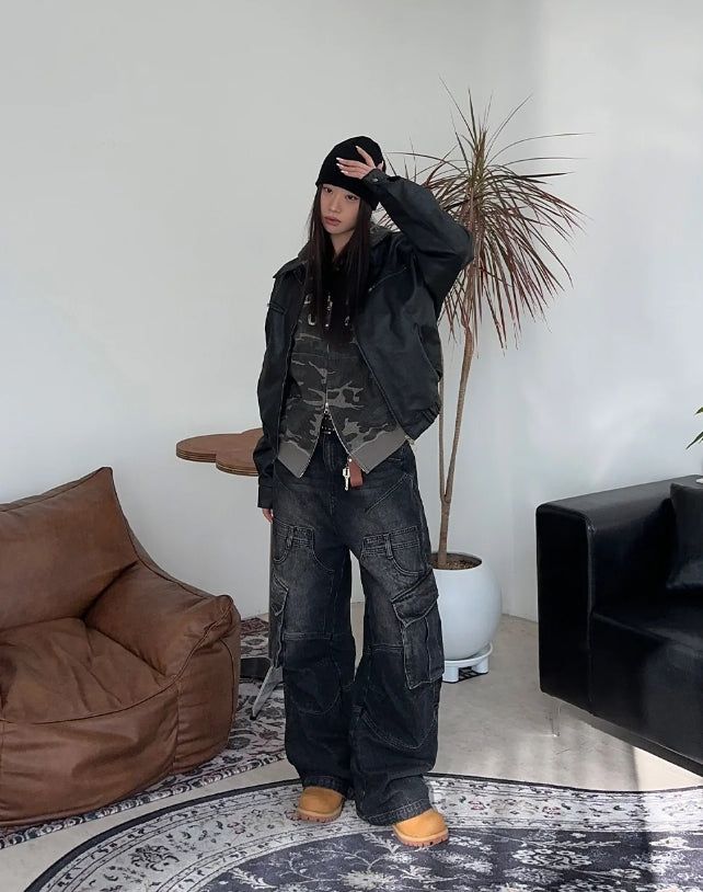 Edion Crop Leather Jacket