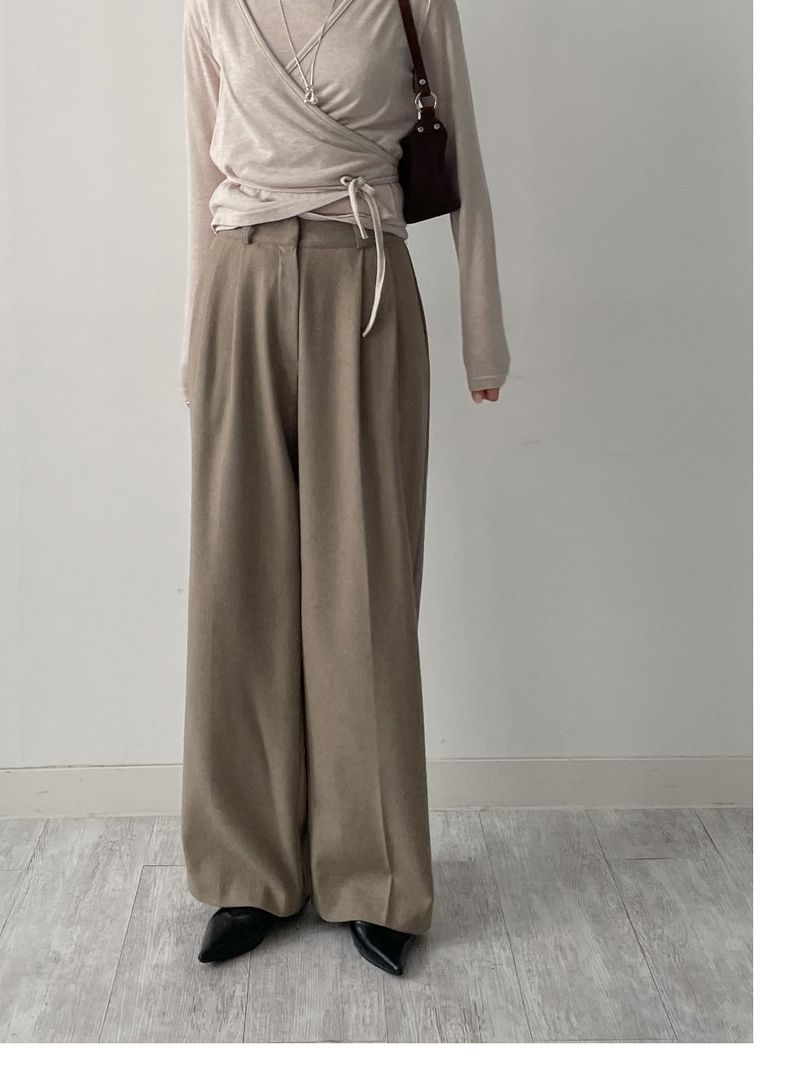 INCHANT ME（インチャントミー）の「[wool30%/FW] Twill Wool High-Waist Slacks（Pants）」