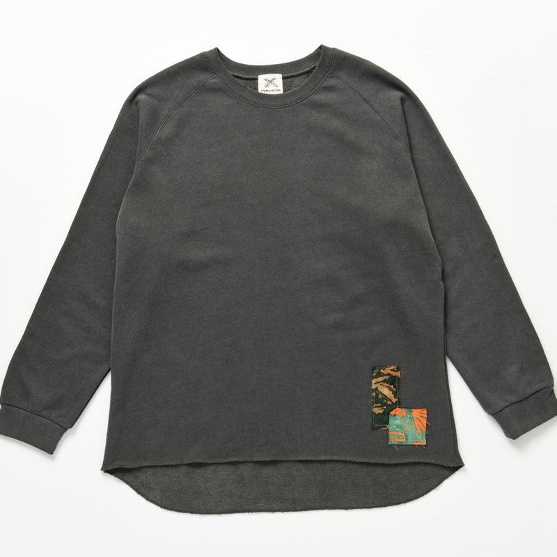 [Patchwork Sweatshirt] Charcoal