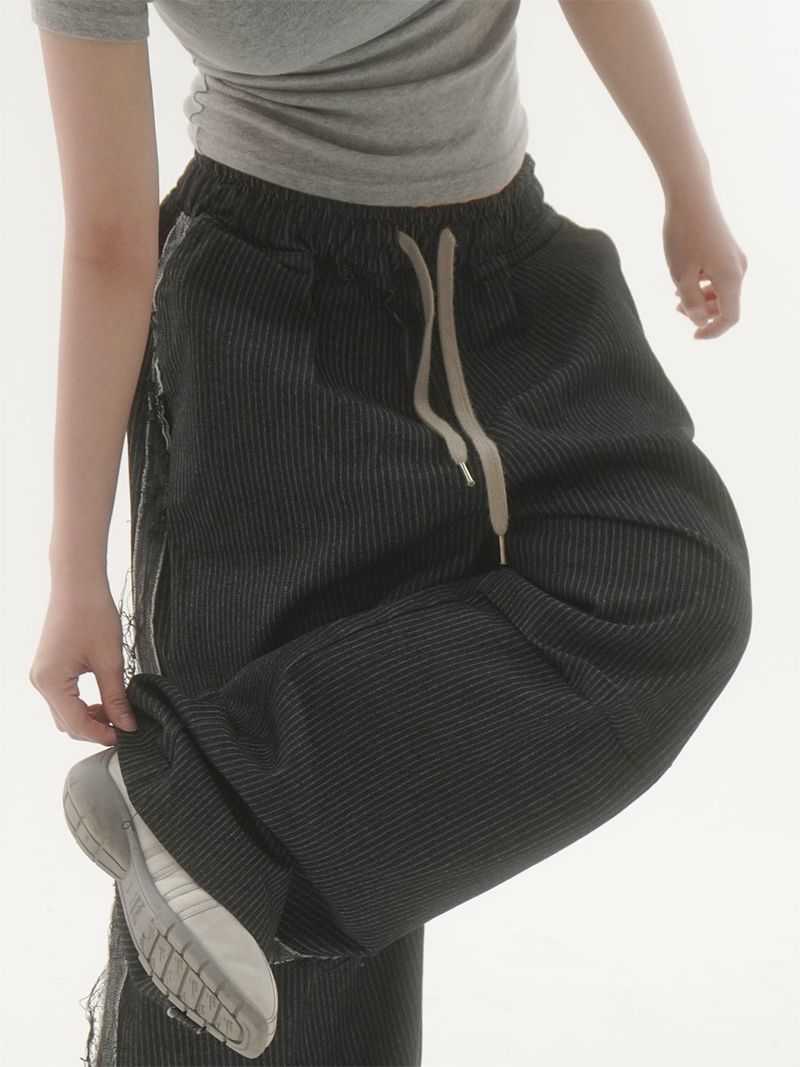 City line stripe denim pants -2C