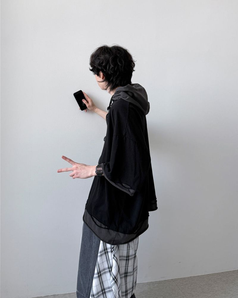 Crunch Layered Half Hoodie