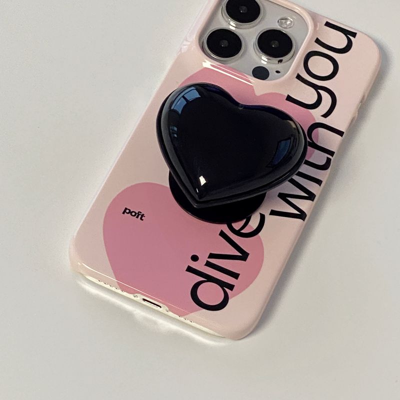 dive with you lettering case baby pink