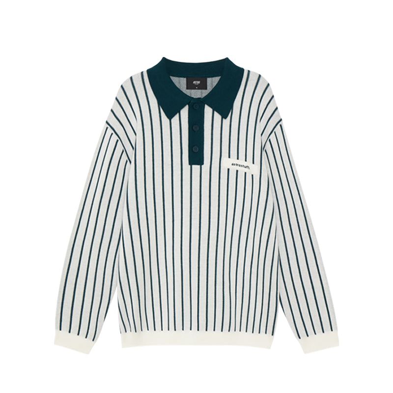 AstroStuffs（アストロスタッフス）の「STRIPED POLO SWEATER（Tops）」