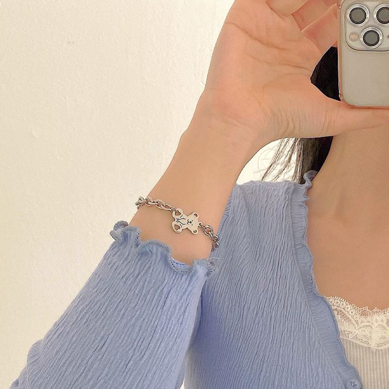 Heart pong bear bracelet