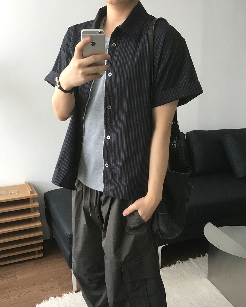 Join Roll-Up Short Sleeve Shirt Zip-Up