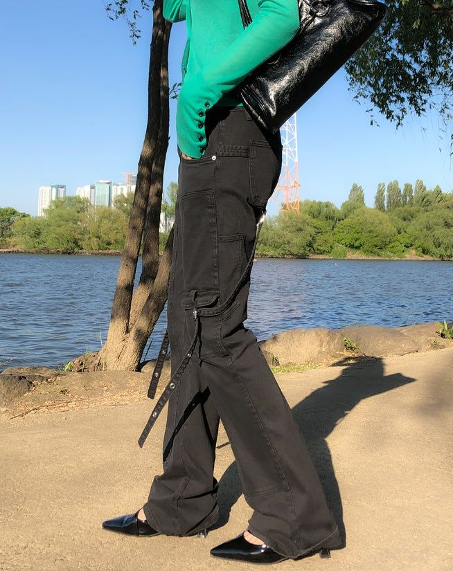 More Belted Low Bootcut Pants