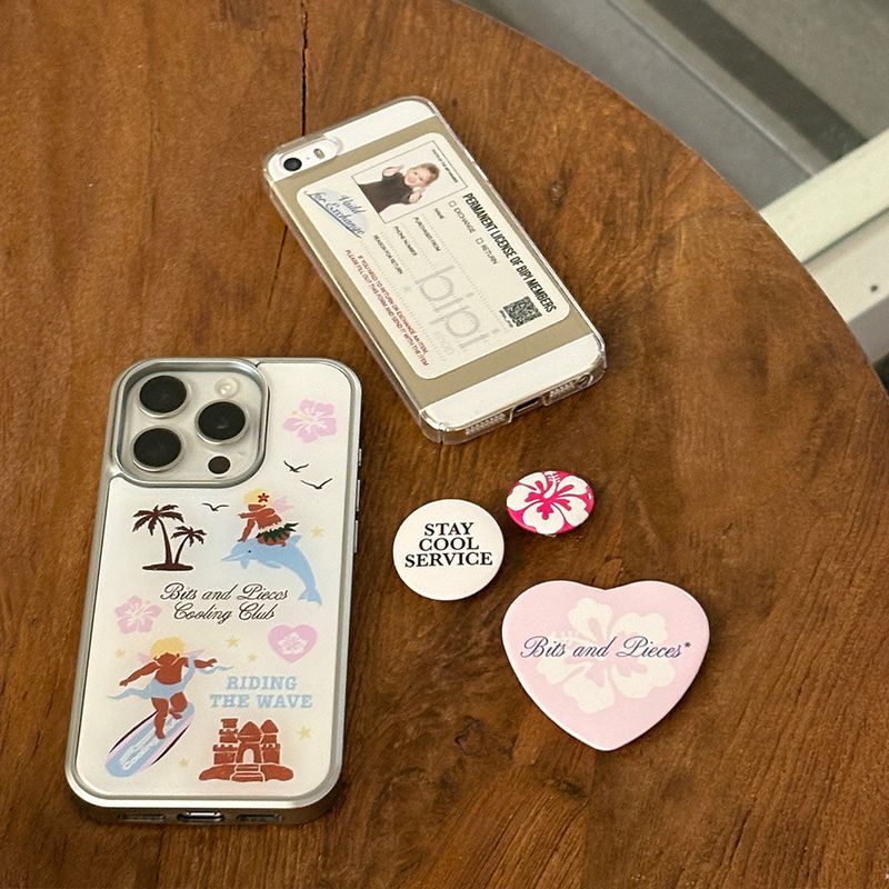 Surfing angel case (silver)