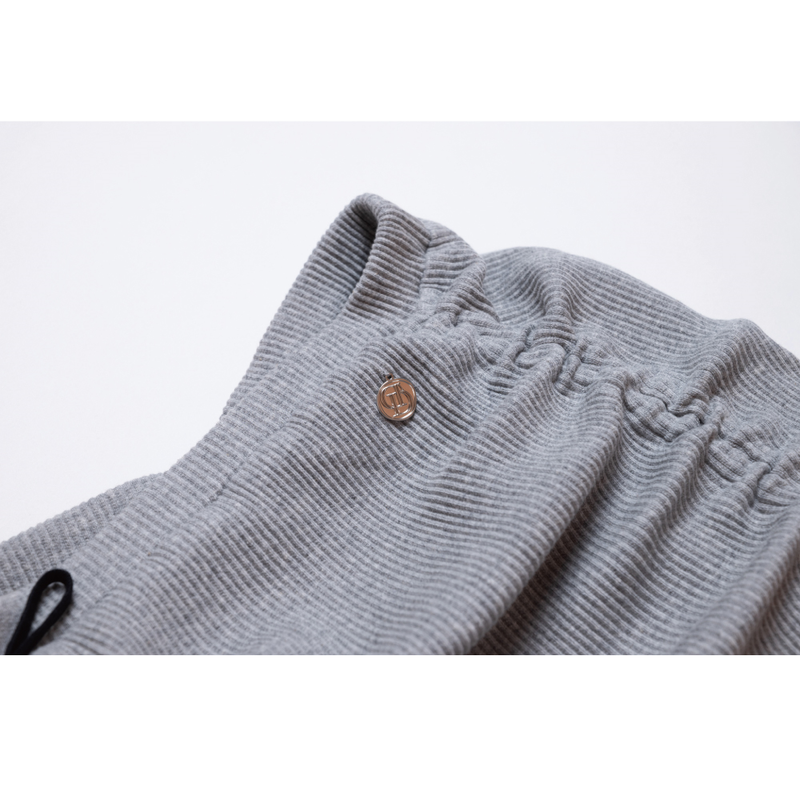 SHIRRING STRING SKIRT GRAY
