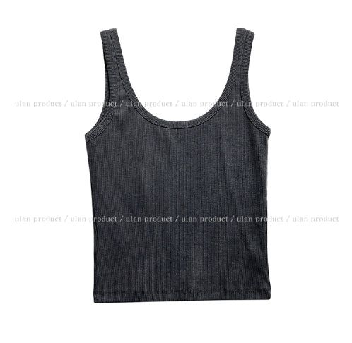 [U-BASIC] Roel Pigment Ribbed Tank Top
