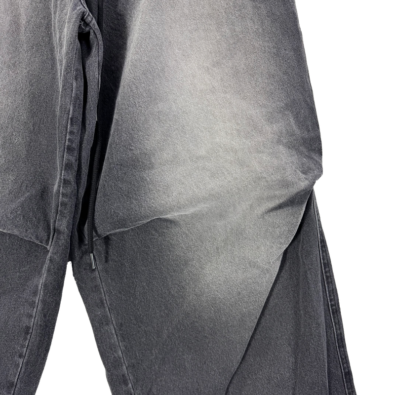 double waist denim pants