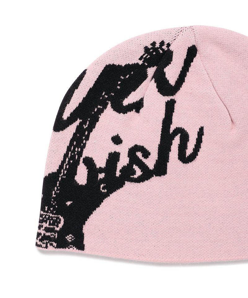 JACQUARD GUITAR BEANIE PINK(CV2DSUAB23A)