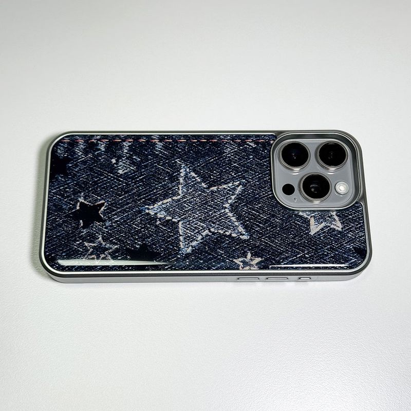 Faded Denim Stardust Phone Case Dark Indigo (SV_Epoxy)