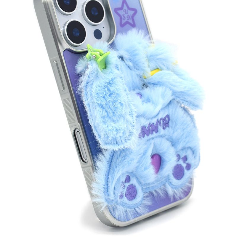 SUN CASE SHY RABBIT LIGHT BLUE (GLOSSY SILVER)