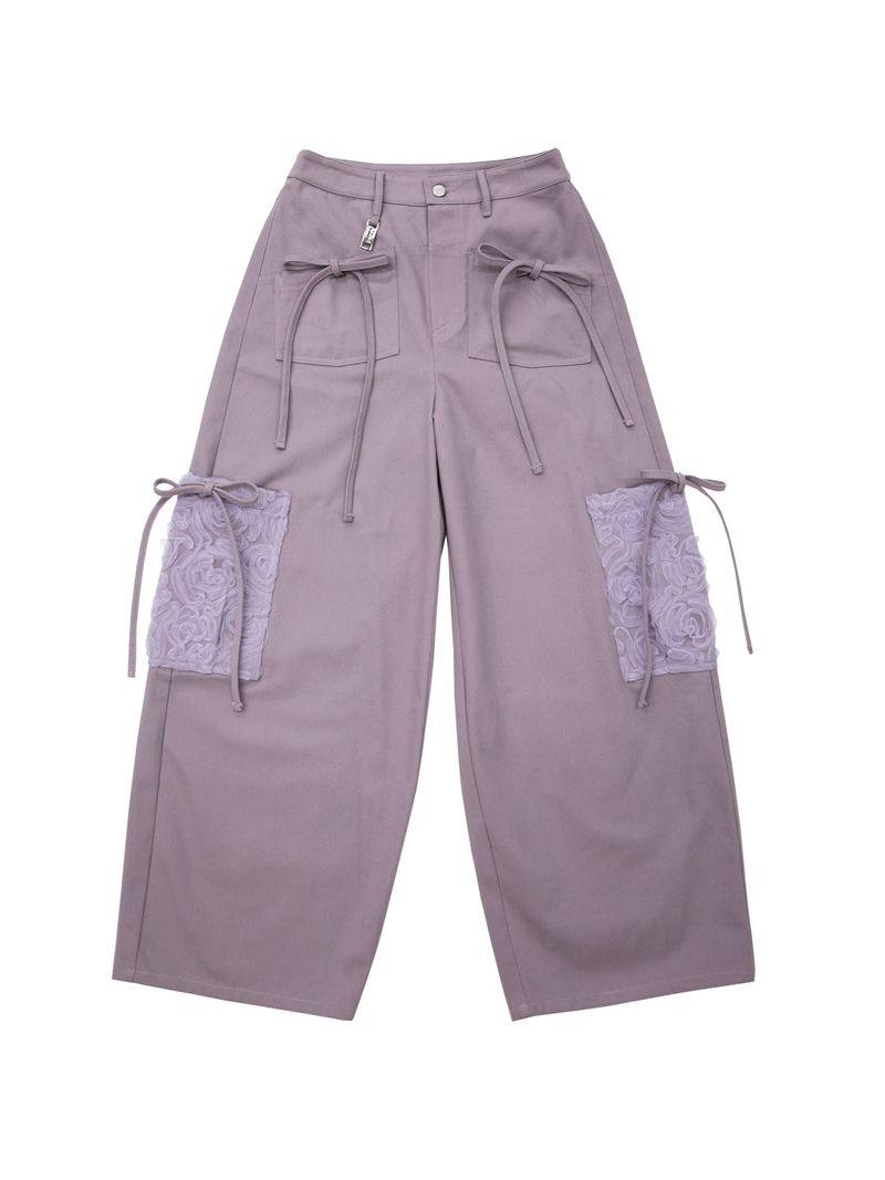SIWL107（シウォル107）の「リボンコットンパンツ (パープル)（パンツ）」