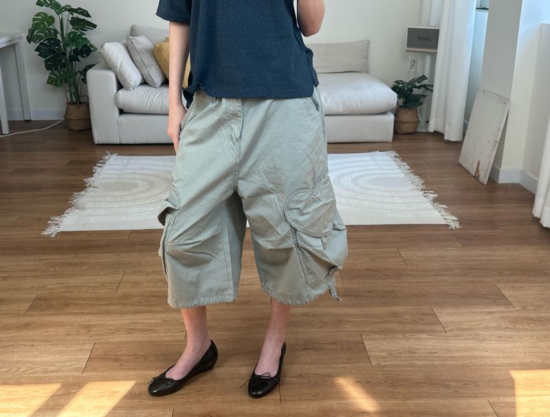 heart cargo bermuda shorts