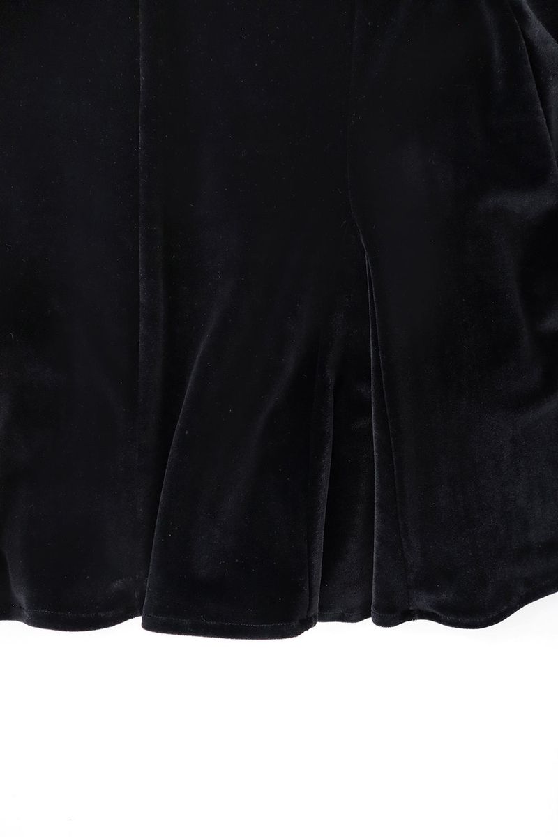 Velvet scarf blouse