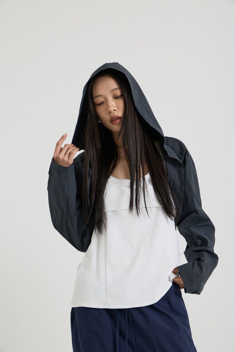 Hooded Shrug, Charcoal