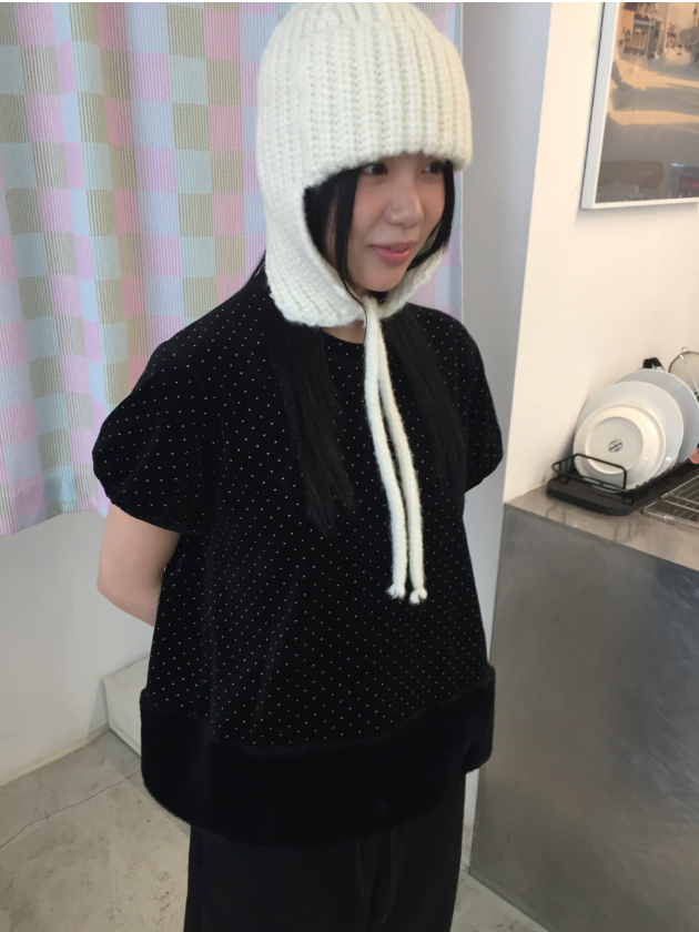 マーソンゴルジニットイヤーフラップビーニー（4c）