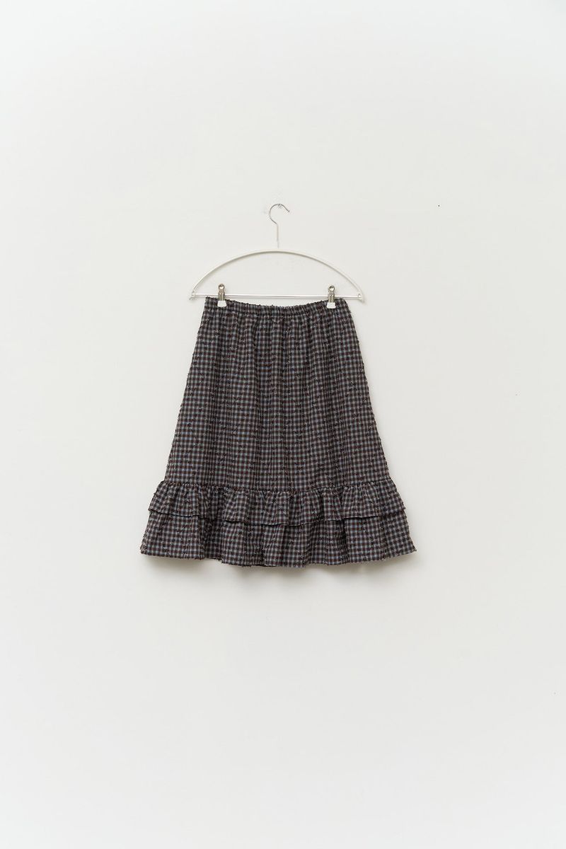 (W) Mus Checked Skirt